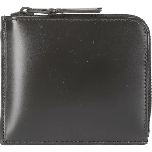Schwarze Leder Brieftasche , unisex, Größe: ONE Size - Comme des Garçons - Modalova