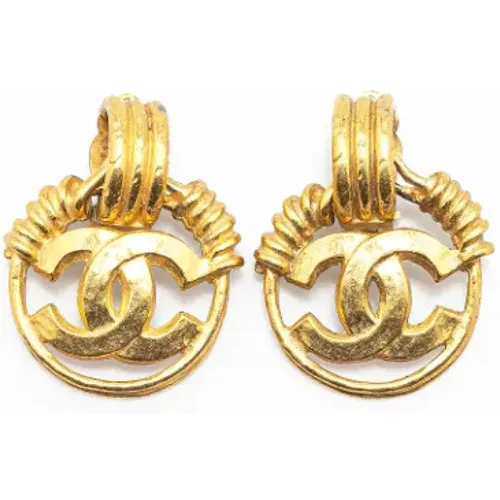 Pre-owned Jewellery, female, , Size: ONE SIZE Pre-owned Metal earrings - Chanel Vintage - Modalova