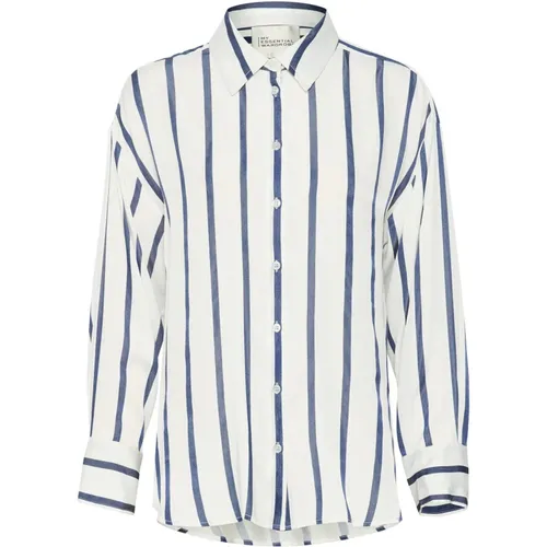 Striped Shirt Blouse with Long Sleeves , female, Sizes: S, L - My Essential Wardrobe - Modalova