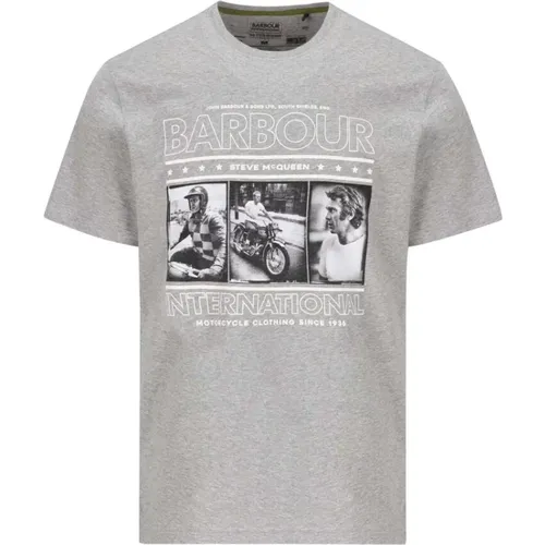 Steve McQueen Reel Short Sleeve T-Shirt , male, Sizes: M - Barbour - Modalova