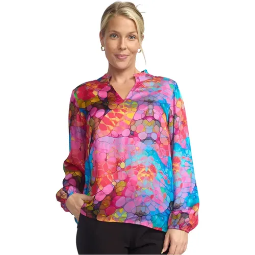 Blouses, female, , Size: S Colorful Print Long Sleeve Blouse - 2-Biz - Modalova