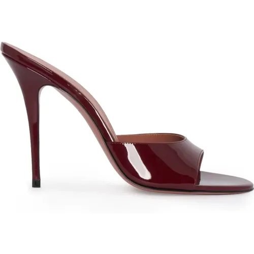 Heeled Mules, female, , Size: 8 US Women's Shoes Sandals Bordeaux Aw25 - Amina Muaddi - Modalova