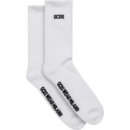 Cotton Blend Ribbed Socks , male, Sizes: M - Gcds - Modalova