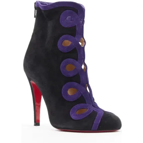 Pre-owned Suede boots , female, Sizes: 3 UK - Christian Louboutin Pre-owned - Modalova