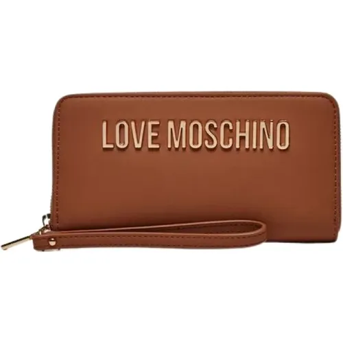 Wallets & Cardholders, female, , Size: ONE SIZE Wallet with Metal Logo - Love Moschino - Modalova