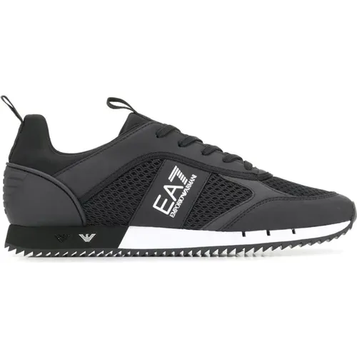 Schwarze Cordura Sneakers für Erwachsene , Herren, Größe: 40 EU - Emporio Armani EA7 - Modalova