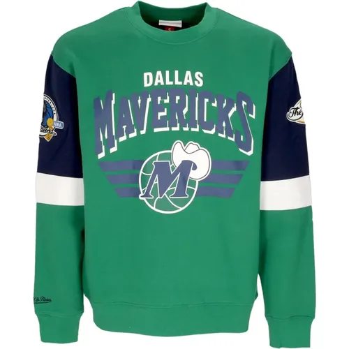 Sweatshirts, male, , Size: S Dallas Mavericks NBA Crewneck Sweatshirt - Mitchell & Ness - Modalova