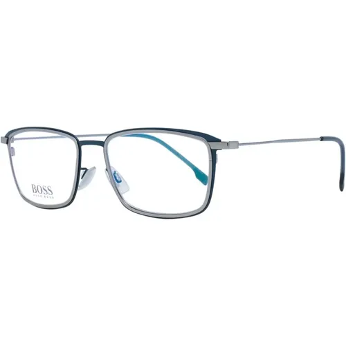 Glasses, male, , Size: ONE SIZE Rectangle Titanium Optical Frames - Hugo Boss - Modalova