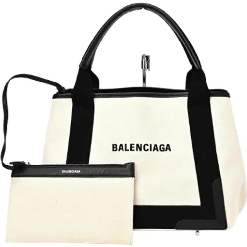 Pre-owned Tote Bags, female, , Size: ONE SIZE Pre-owned Canvas handbags - Balenciaga Vintage - Modalova