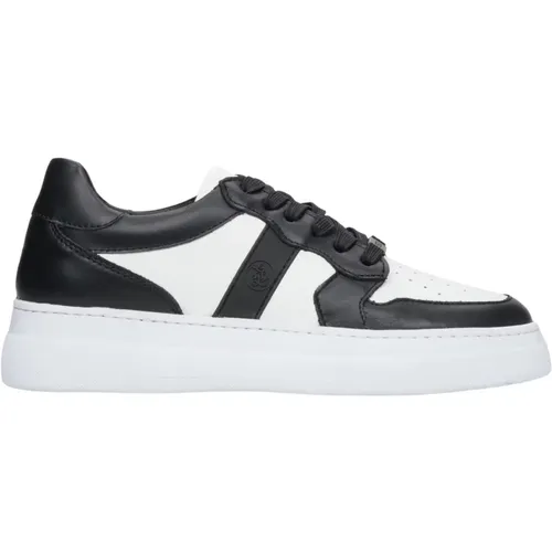 Damen Schwarz & Weiß Leder Low-Top Sneakers Er00113060 - Estro - Modalova