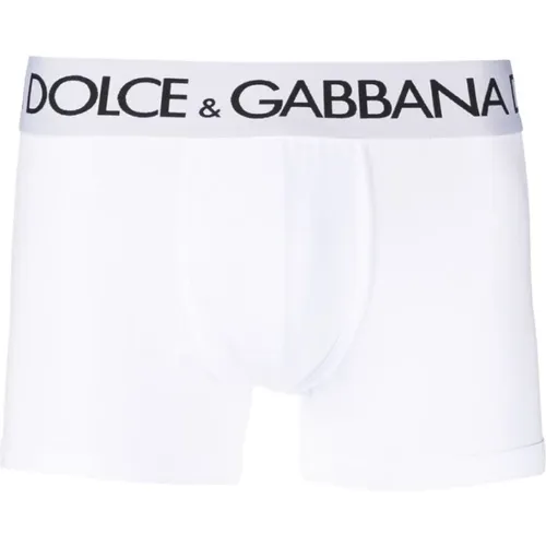 Weiße Regular Boxer Unterwäsche - Dolce & Gabbana - Modalova