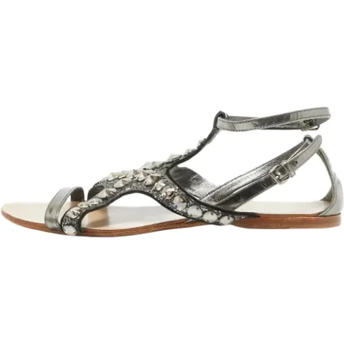 Pre-owned Sandals, female, , Size: 9 US Pre-owned Leather sandals - Miu Miu Pre-owned - Modalova