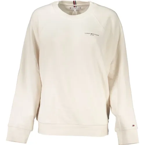 Beiger Damen Rundhals-Sweatshirt - Tommy Hilfiger - Modalova