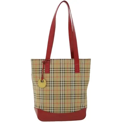 Pre-owned Tote Bags, female, , Size: ONE SIZE Pre-owned Canvas shoulder-bags - Burberry Vintage - Modalova