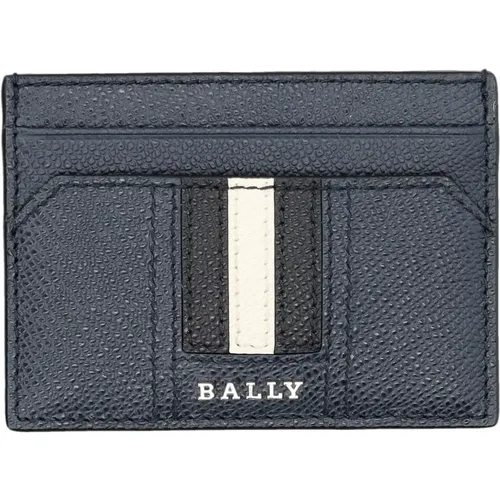 Leather Cardholder with Stripe Detail , male, Sizes: ONE SIZE - Bally - Modalova