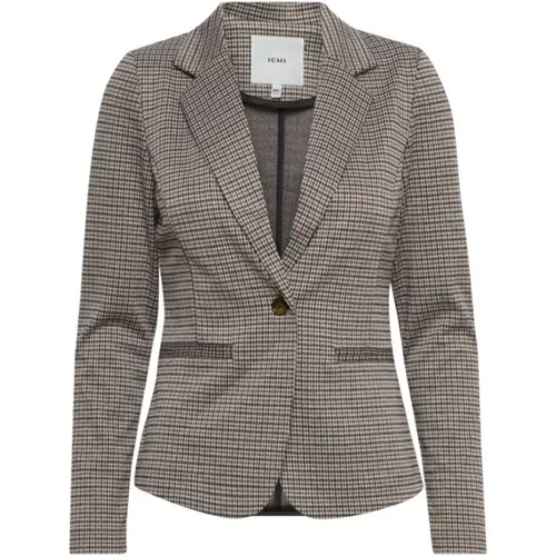 Blazers, female, , Size: M Sand Blazer - Ichi - Modalova