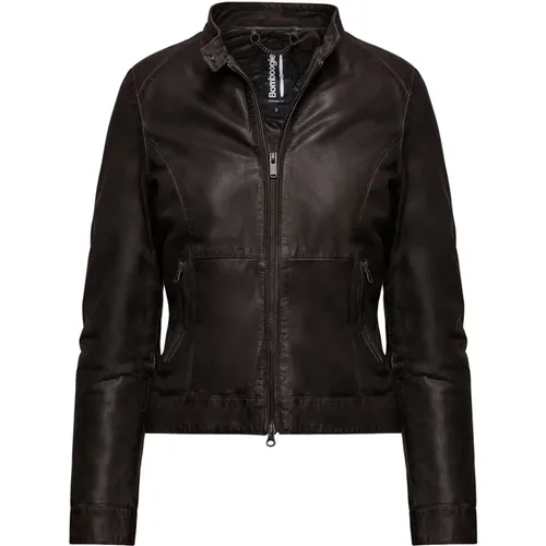 Remy Leather Jacket , female, Sizes: 2XL, XS - BomBoogie - Modalova
