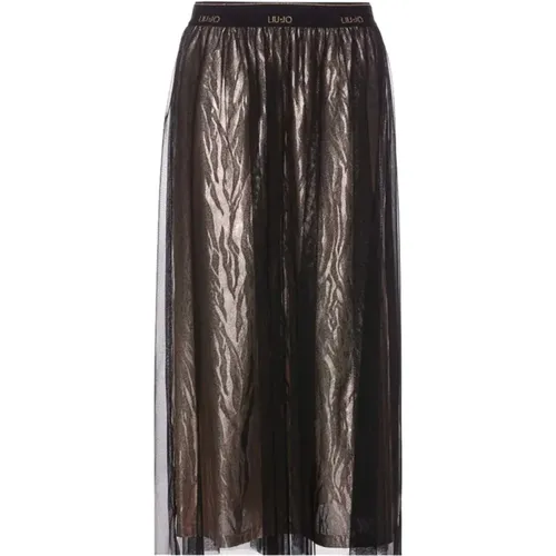 Long skirt with elastic waistband , female, Sizes: L, XS, M, S - Liu Jo - Modalova