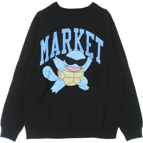 Sweatshirts, male, , Size: S Squirtle Arc Crewneck Sweatshirt Pokemon Print - Market - Modalova