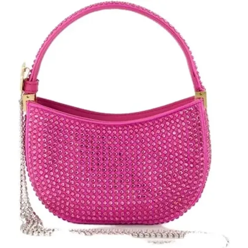 Rose Strass Micro Vesna Hobo Bag , female, Sizes: ONE SIZE - Magda Butrym - Modalova