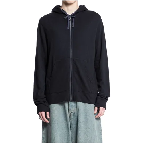 Zip-throughs, male, , Size: M Vintage Terry Zip Hoodie - James Perse - Modalova