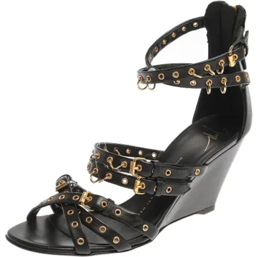 Pre-owned Leather sandals , female, Sizes: 3 UK - Giuseppe Zanotti Pre-owned - Modalova