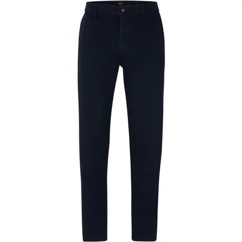 Dark Tapered Cotton Chino Pants , male, Sizes: XL, 2XL, M, 4XL, L, 3XL - Hugo Boss - Modalova