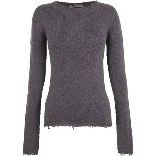 Winter, grauer Melange-Woll- und Kaschmirpullover , Damen, Größe: XS - Cortana - Modalova