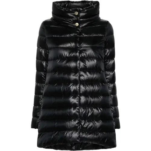 Gepolsterte Daunenjacke Schwarz , Damen, Größe: XL - Herno - Modalova