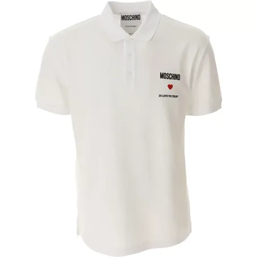 Love Trust Polo Shirt , male, Sizes: XL, L, S, 2XL, M - Moschino - Modalova