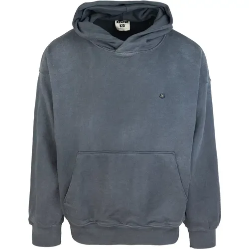 Grauer Oversized Hoodie mit Pin , Herren, Größe: L - A Paper Kid - Modalova