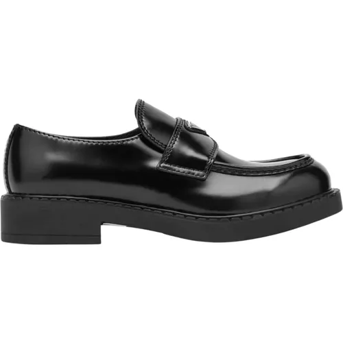 Loafers, male, , Size: 11 US Mocassini Chocolate - Prada - Modalova