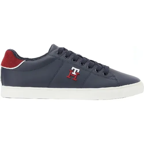 Blaue Varsity Monogram Sneakers , Herren, Größe: 41 EU - Tommy Hilfiger - Modalova