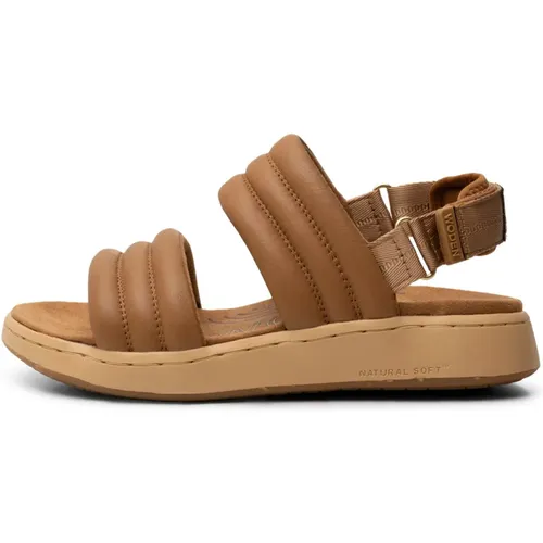 Stylish Leather Sandal , female, Sizes: 8 UK - Woden - Modalova