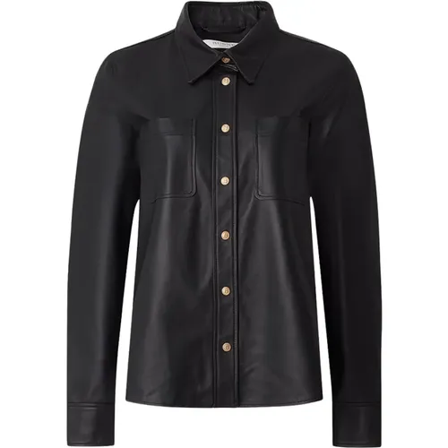 Alizee Leather Shirt , female, Sizes: M, S, XS - Busnel - Modalova