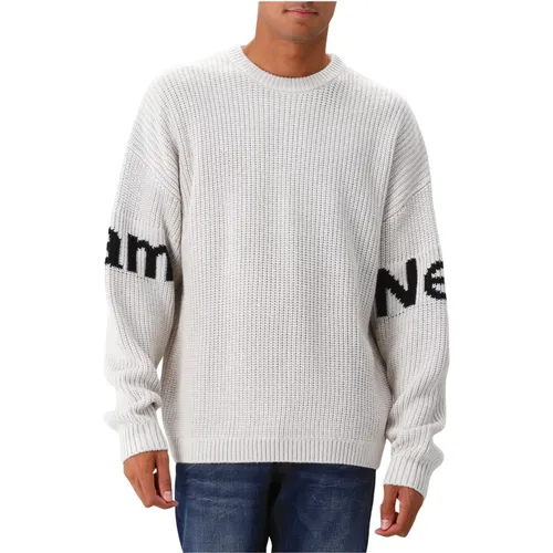 Grauer Crew Strickpullover , Herren, Größe: XL - New Amsterdam Surf Association - Modalova