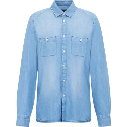 Herren Denim Hemd Blau , Herren, Größe: 2XL - drykorn - Modalova