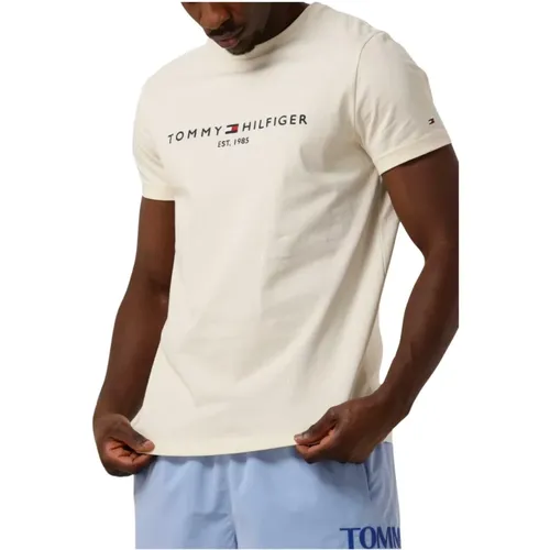 Herren Polo T-Shirts Logo Tee , Herren, Größe: M - Tommy Hilfiger - Modalova