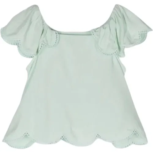 Pastellgrünes Kinder Besticktes Top - Stella Mccartney - Modalova