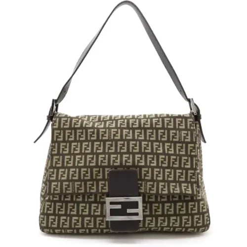 Pre-owned Shoulder Bags, female, , Size: ONE SIZE Pre-owned Canvas shoulder-bags - Fendi Vintage - Modalova