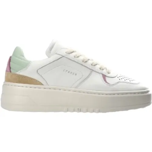 Weiß Minze Leder Mix Sneakers , Damen, Größe: 36 EU - Copenhagen Shoes - Modalova