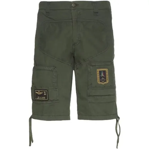 Casual Shorts, male, , Size: S Pilot Style Cotton Shorts - aeronautica militare - Modalova