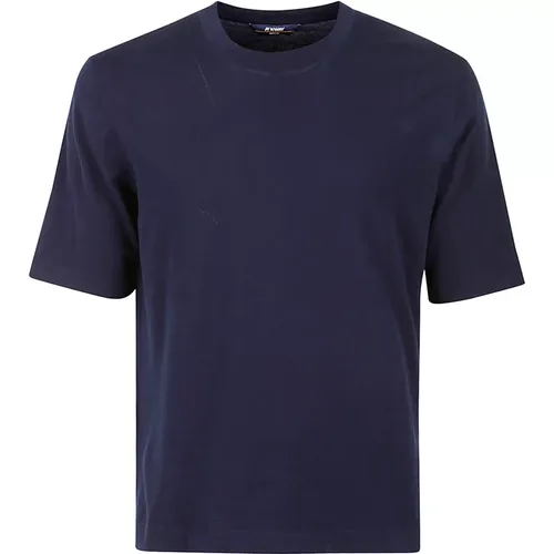 Blaue T-Shirts und Polos , Herren, Größe: XL - K-way - Modalova