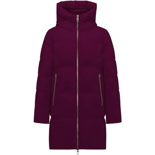 Down Coats, female, , Size: S Bordeaux Parka with Feather Padding - Duno - Modalova