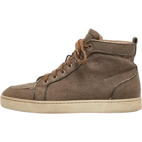 Pre-owned Sneakers, male, , Size: 8 US Pre-owned Canvas sneakers - Christian Louboutin Pre-owned - Modalova