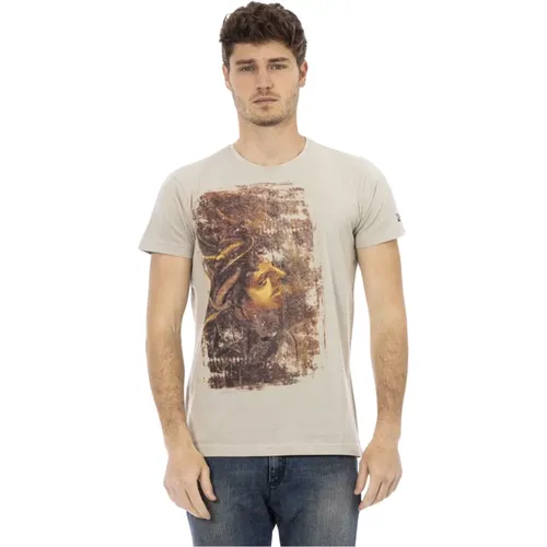 Kurzarm Rundhals T-Shirt , Herren, Größe: M - Trussardi - Modalova