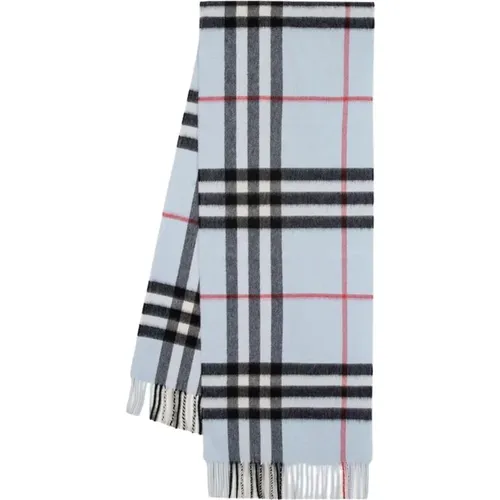 Blauer Kaschmir Karo Schal Burberry - Burberry - Modalova