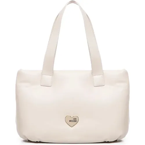 Padded Bag with Front Logo , female, Sizes: ONE SIZE - Love Moschino - Modalova
