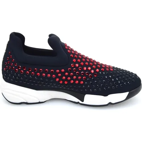 Neoprene/Strass Turbine Sneaker , female, Sizes: 3 UK - pinko - Modalova