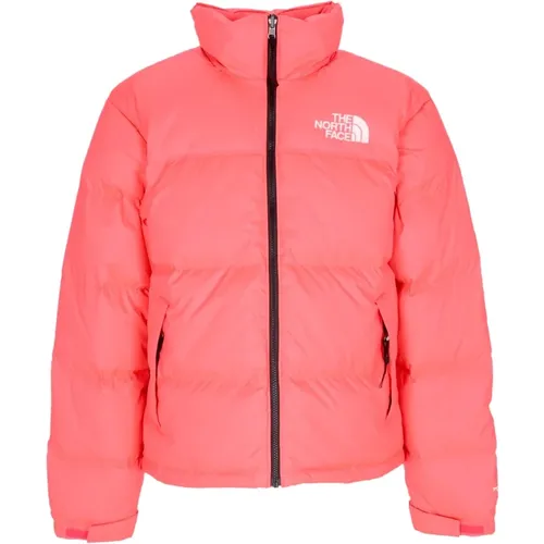 Down Jackets, male, , Size: L Retro Nuptse Down Jacket Coral - The North Face - Modalova